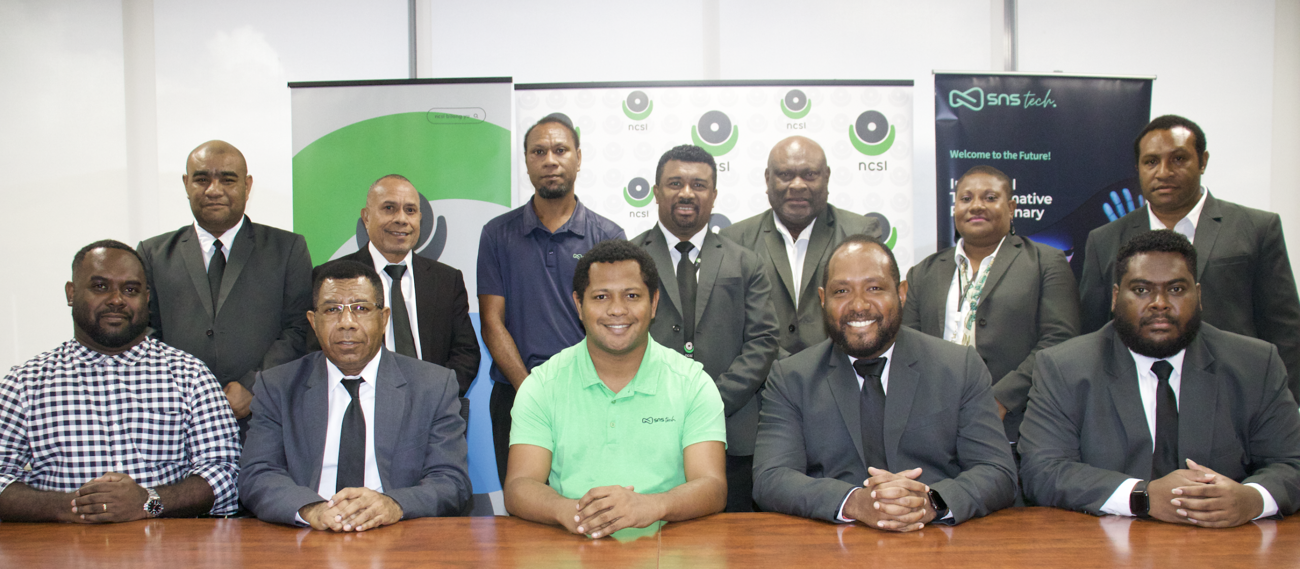 NCSL Management with website development project partners at the launch.